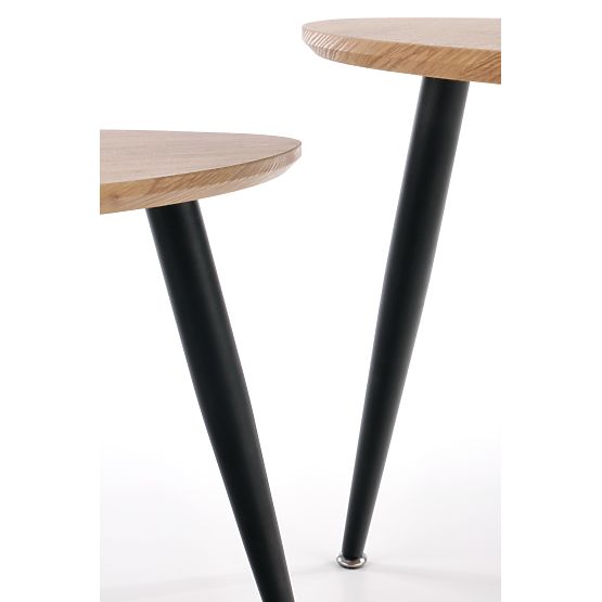 NICEA 2, set of 2 benches golden oak/black