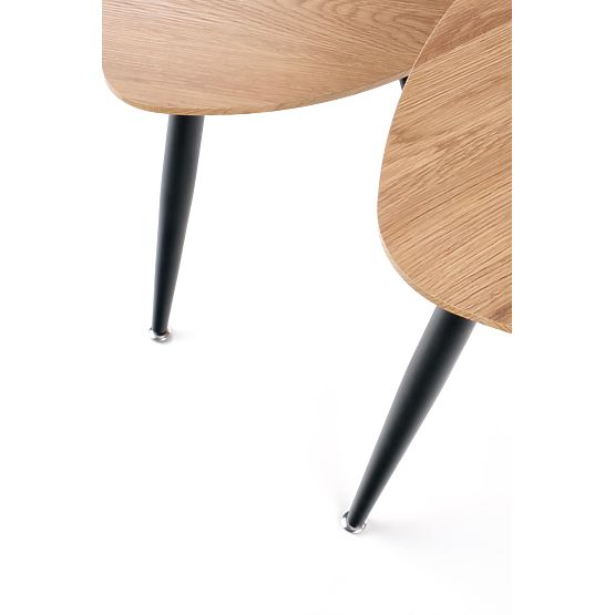 NICEA 2, set of 2 benches golden oak/black