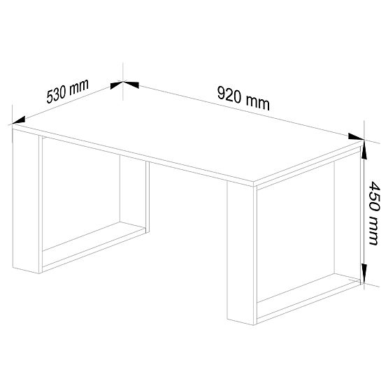 NOX COFFEE TABLE OAK SONOMA / WHITE