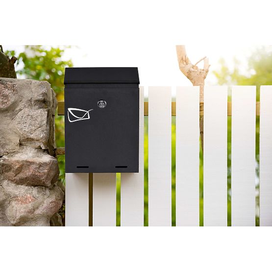 Odvin Black Mailbox for Letters