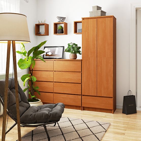 Office Cabinet R 60 cm CLP 1 Drawer 2 Doors PK Alder