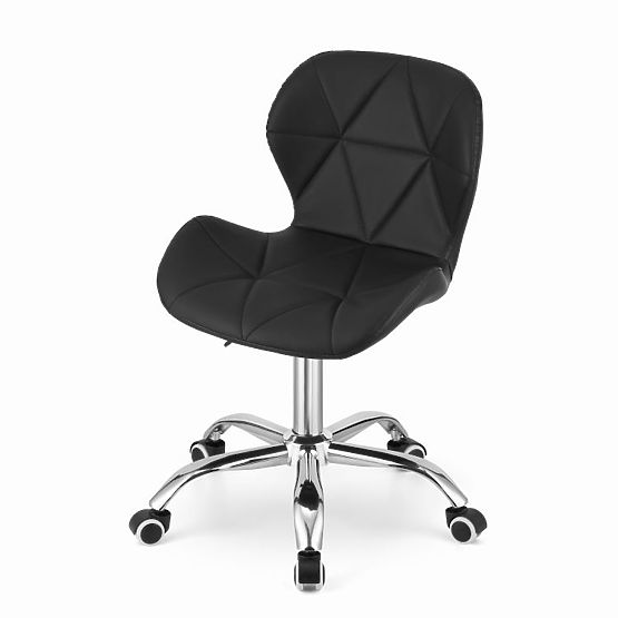 Office Swivel Chair with Wide Backrest Eco-Leather Black