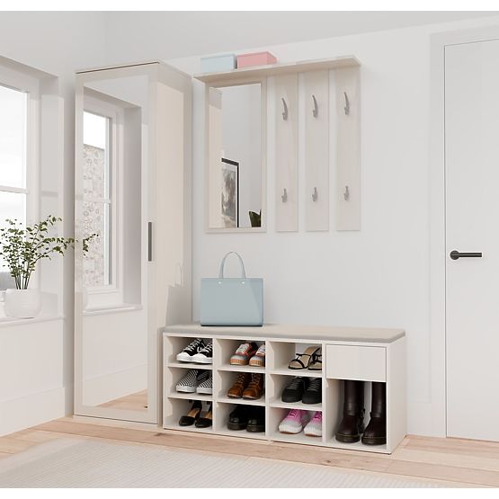 Open Shoe Cabinet TALLIN CASHMERE BEIGE for Hallway