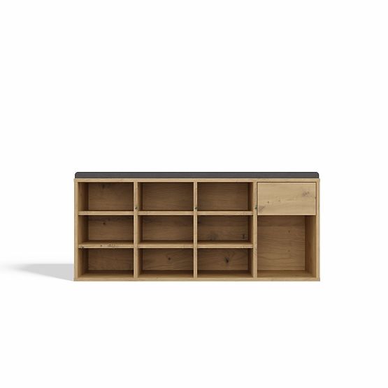 Open Shoe Cabinet TALLIN OAK ARTISAN for Hallway