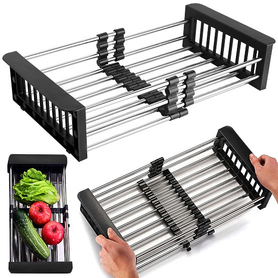 ORDOS Black Sink Basket Drainer