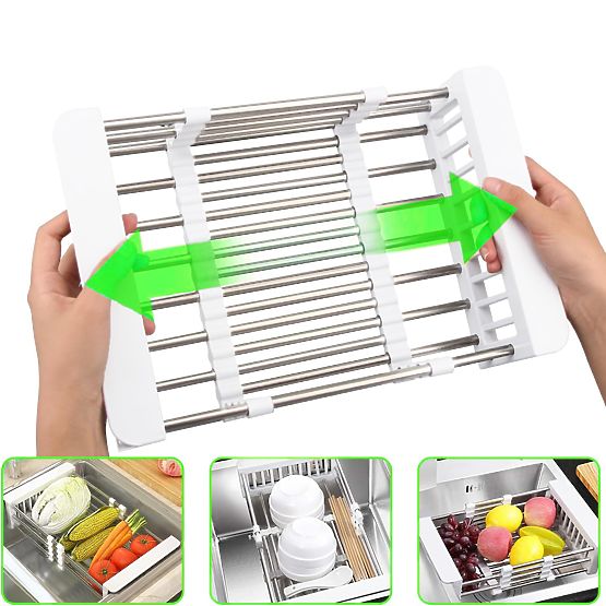 ORDOS White Sink Drainer and Vegetable Dryer