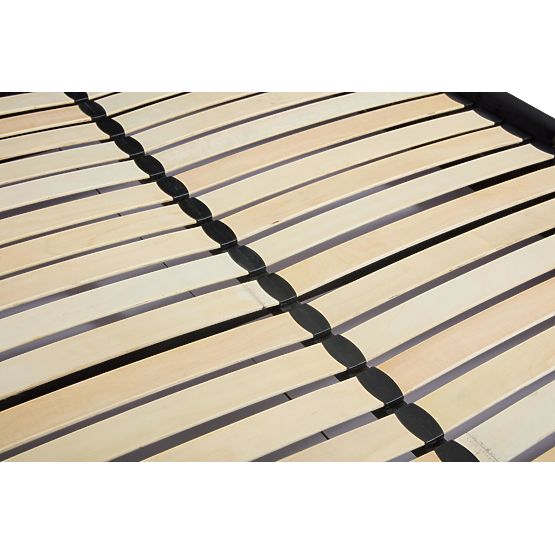 Upholstered bed with high headboard PALLAZO black - 160x200 cm