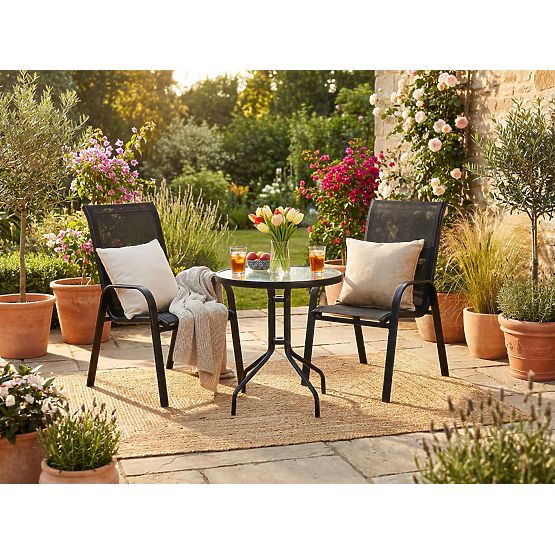 PALMA Garden Furniture Set Table + 2 Chairs