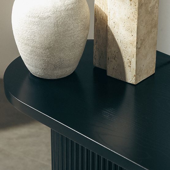 Pauline Desk/Console 140 cm, Black, Slats