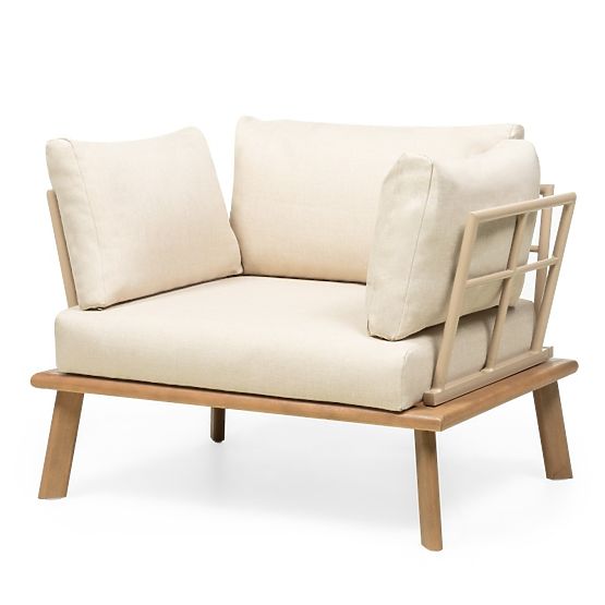 Penne Garden Furniture Set, Eucalyptus Wood FSC, Aluminum, Beige