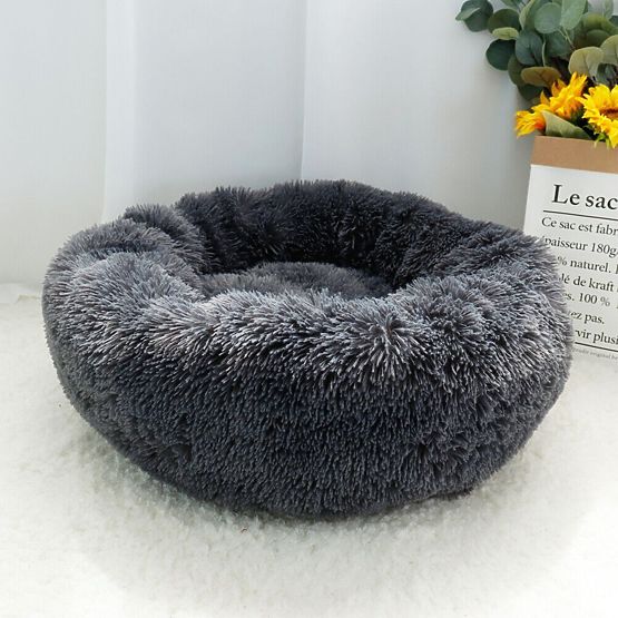 PET BED FOR DOGS CATS PJ-004 DARK GRAY L