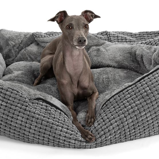 PET BED FOR DOGS CATS PJ-018 GRAY L