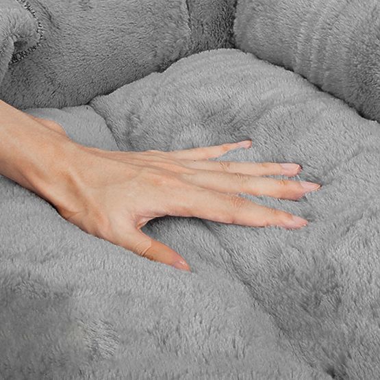 Pet bed with blanket S - gray