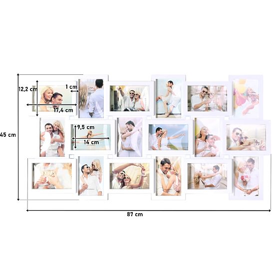 Photo Frame for 18 Photos Morka White