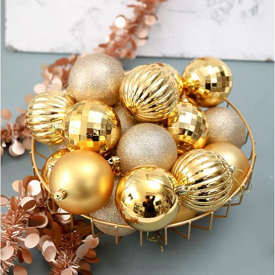 PINK CHRISTMAS BALLS 34 PCS SYSD1688-026