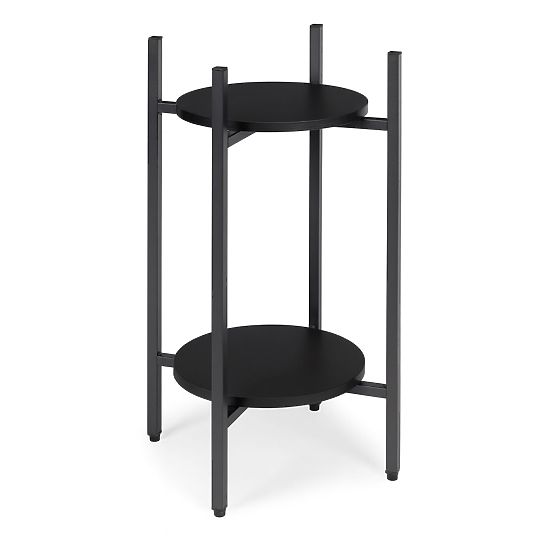 Plant Stand, Flower Stand, Decoration, 2 Levels, Black, ModernHome