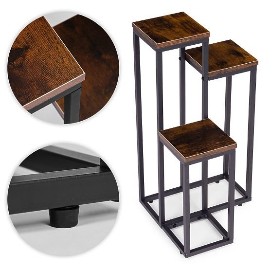 Plant Stand with 3 Shelves Loft ModernHome
