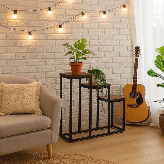 Plant Stand with 3 Shelves Loft ModernHome