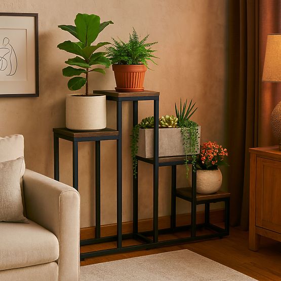 Plant Stand with 4 Shelves Loft ModernHome