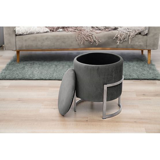PORTO GRAPHITE POUF
