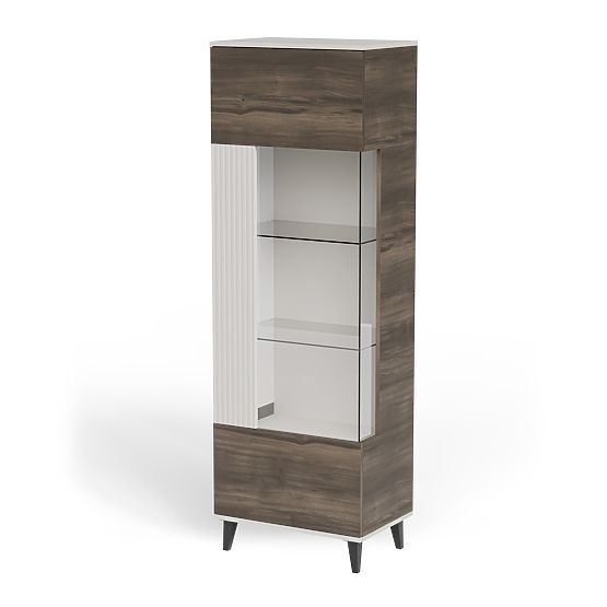 RANDOM 2-in-1 Display Cabinet Cashmere/Walnut/Black