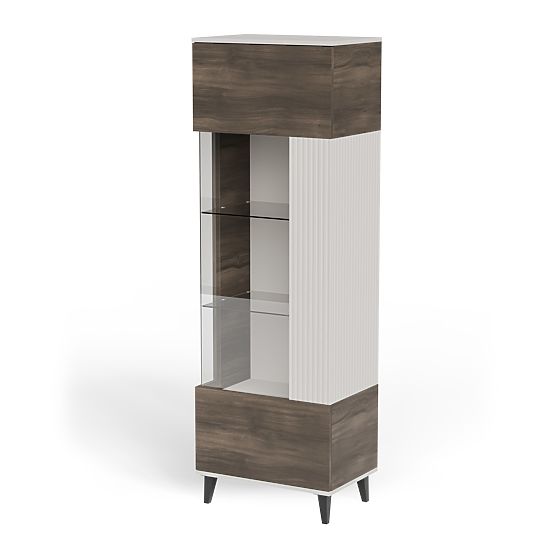 RANDOM 2-in-1 Display Cabinet Cashmere/Walnut/Black