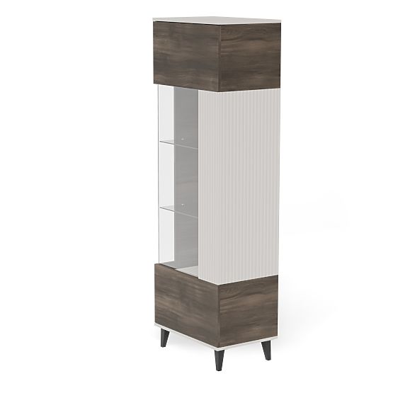 RANDOM 2-in-1 Display Cabinet Cashmere/Walnut/Black
