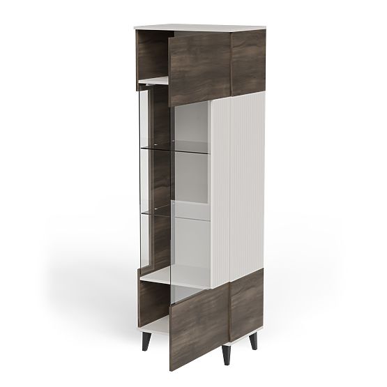 RANDOM 2-in-1 Display Cabinet Cashmere/Walnut/Black