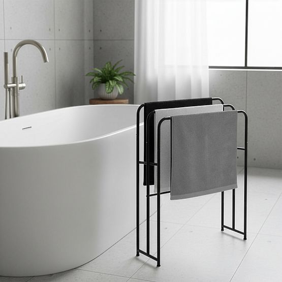 RATO Black Towel Stand