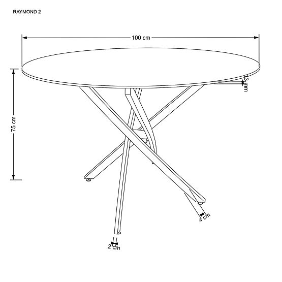 RAYMOND 2 Table, Top - Black Marble, Legs - Gold (2p=1pc)