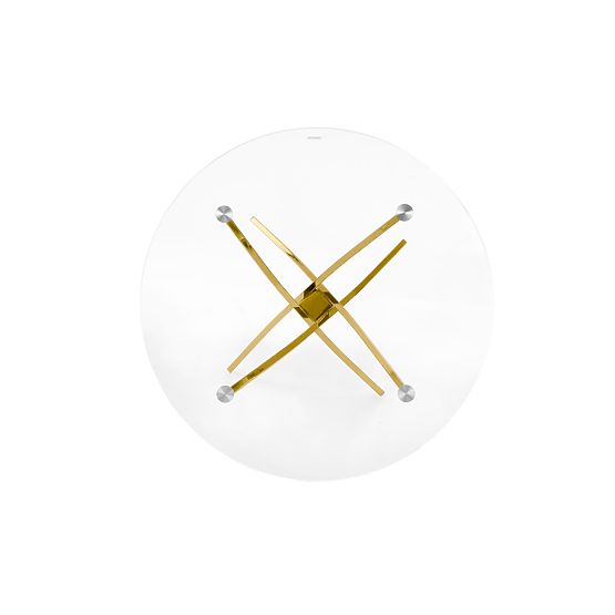 RAYMOND Table, Top - Transparent, Legs - Gold (2p=1pc)