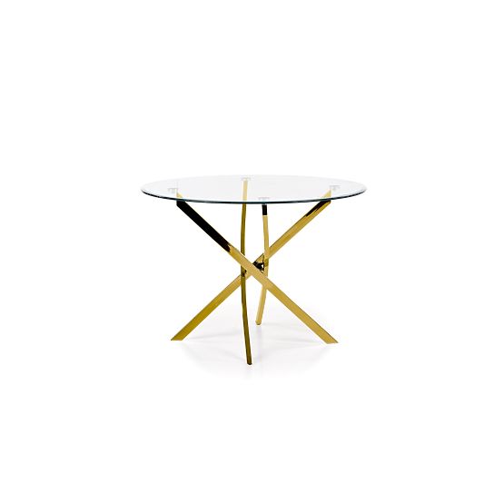RAYMOND Table, Top - Transparent, Legs - Gold (2p=1pc)