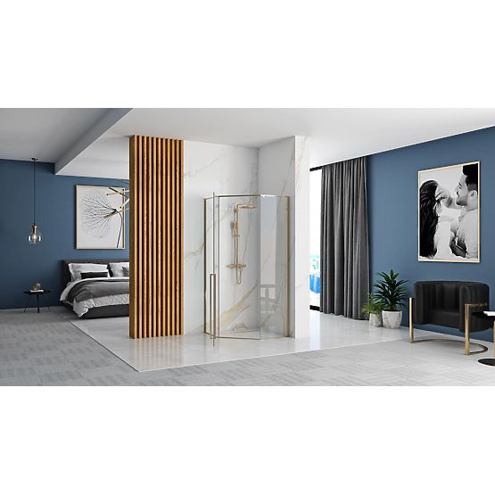 Rea DIAMOND 100x100 GOLD Shower Enclosure