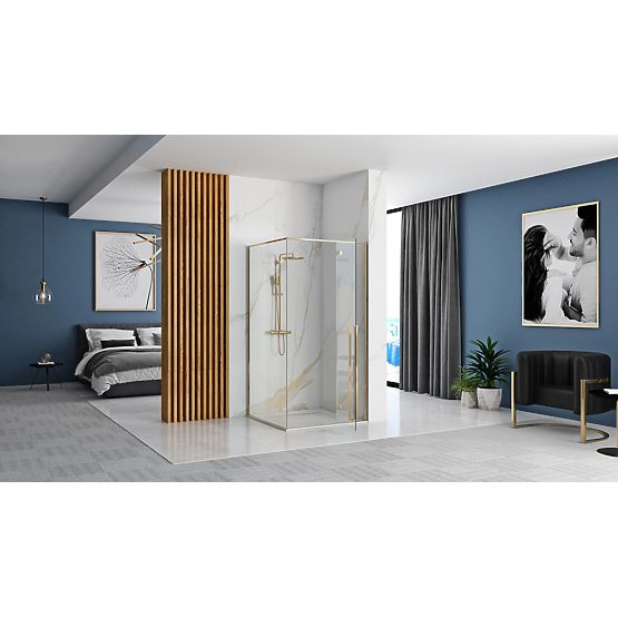 Rea Fargo 120x90 Gold Shower Enclosure