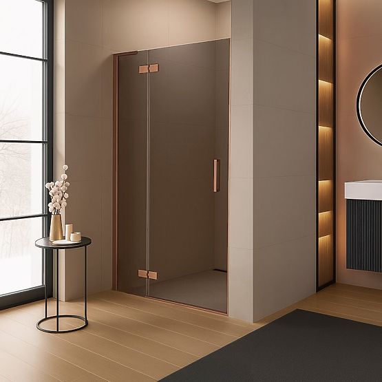 Rea Hugo 100 Brushed Copper Shower Doors