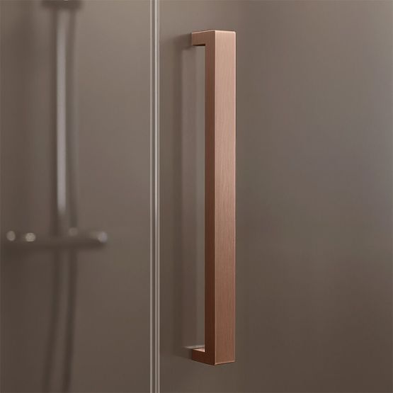 Rea Hugo 90 Brushed Copper Shower Doors