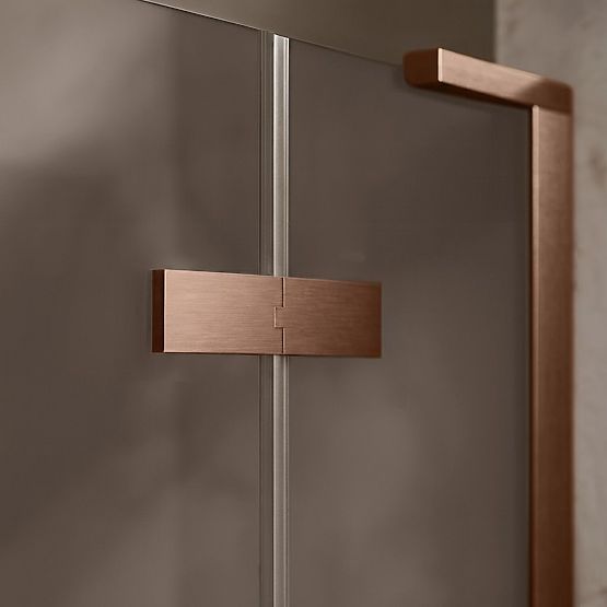 Rea Hugo 90 Brushed Copper Shower Doors