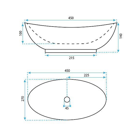 Rea Kate 45 Furniture Washbasin