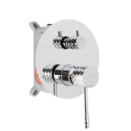 Rea Lungo Diamond Chrome Concealed Shower Set + BOX