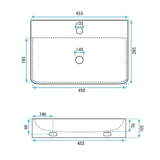 Rea Naomi Wall-Mounted Basin