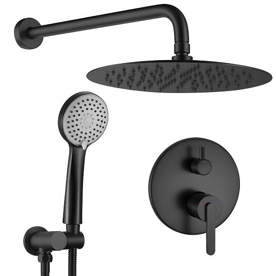 Rea Ontario Black Concealed Shower Set + BOX