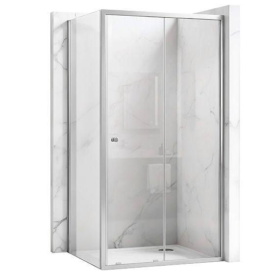 Rea Primo Slide Shower Enclosure 100x70 Chrome