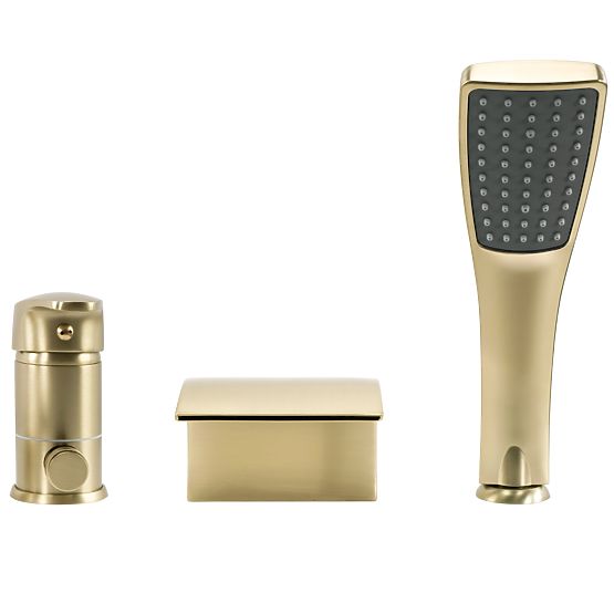 Rea Riven Brushed Gold Bath Faucet