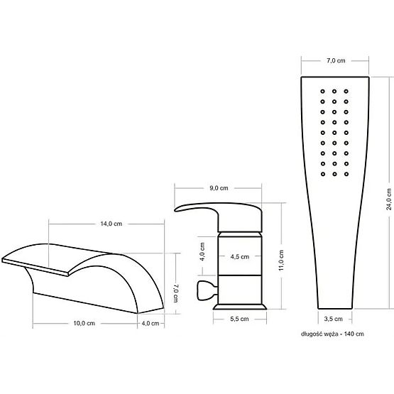 Rea Riven Brushed Gold Bath Faucet