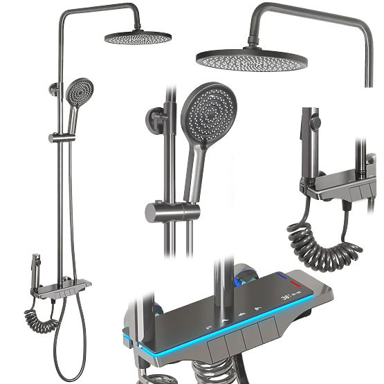 REA Savio Shower Set with LED Display Titan
