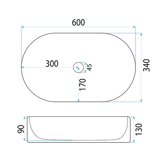 Rea Vanda 61 Countertop Washbasin
