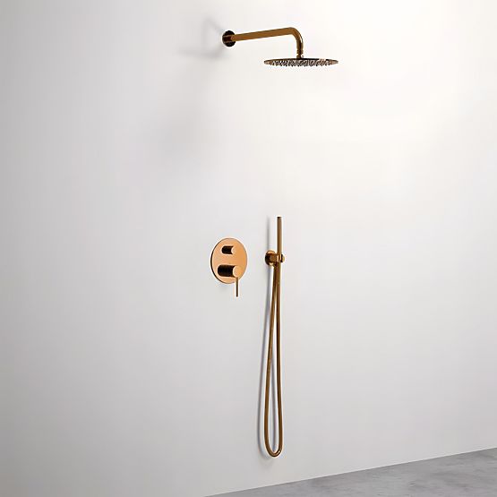 Recessed Shower Set Rea Lungo Copper + BOX