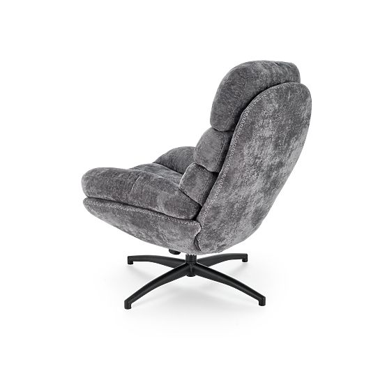 Recliner Chair DARIO with Footrest and Rocking Function, Gray (1p=1pc)