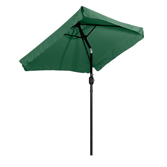 Rectangular Large Garden Tilt Parasol with Green Crank 200 x 140 cm