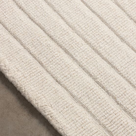 Rectangular Rug Dunes, Arches, Wool, Cream, Rug Size: 120x180